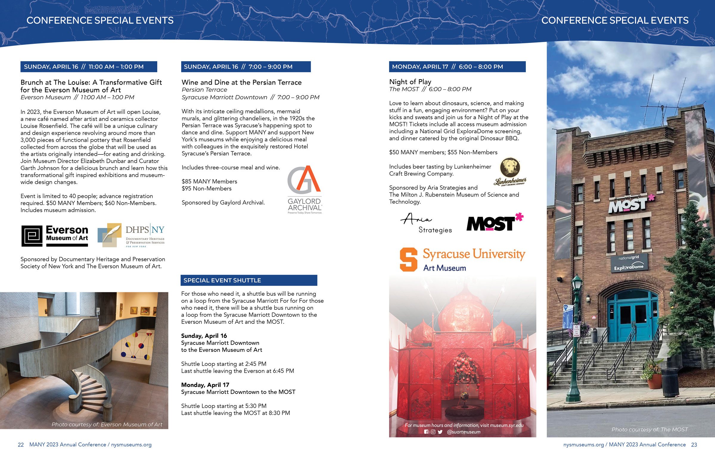 Museum Association of New York Conference program