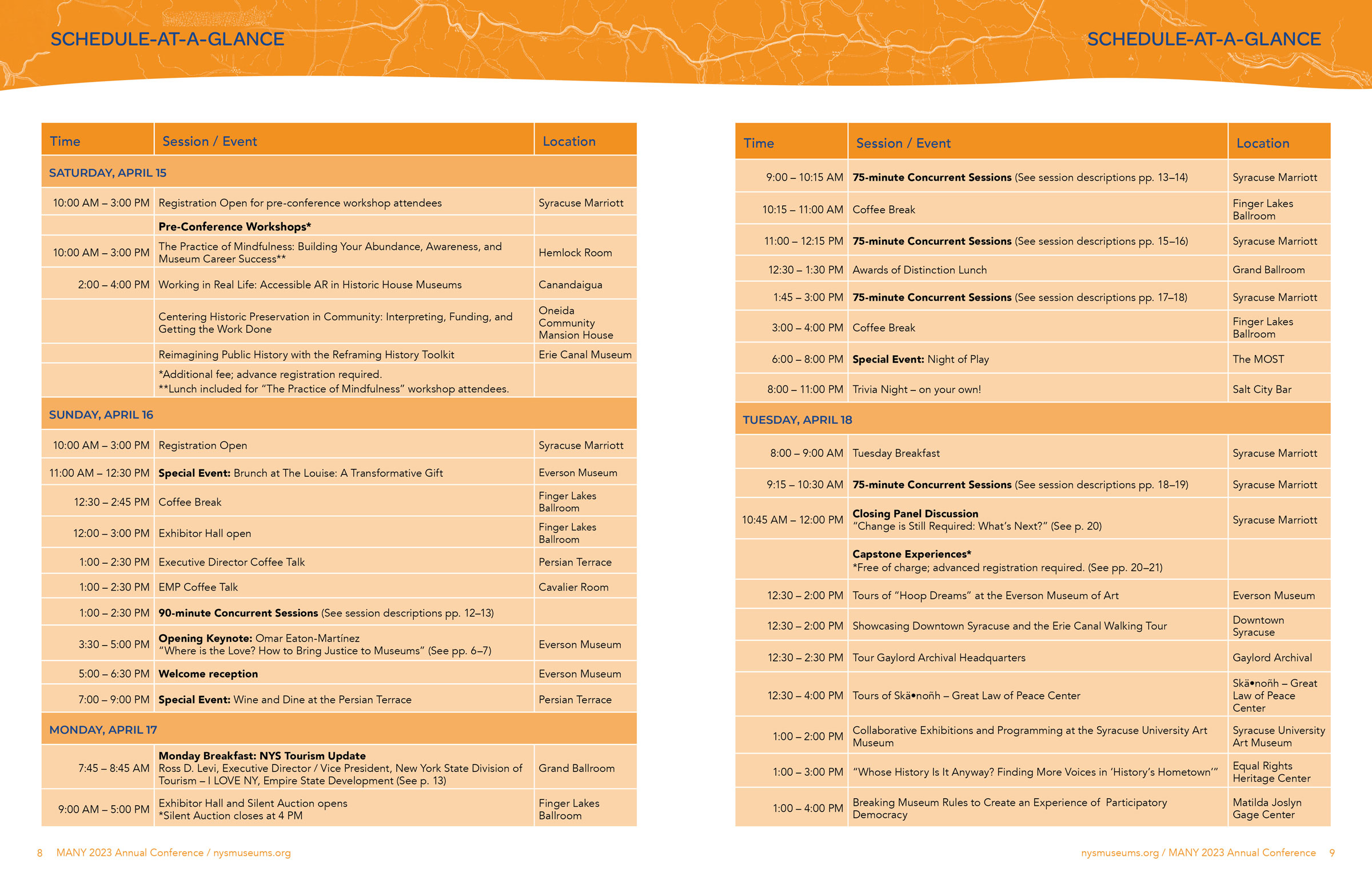 Museum Association of New York Conference program