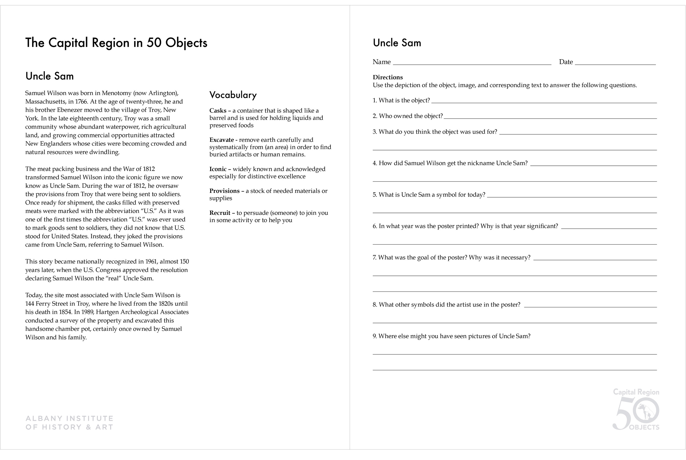 The Capital Region in 50 Objects