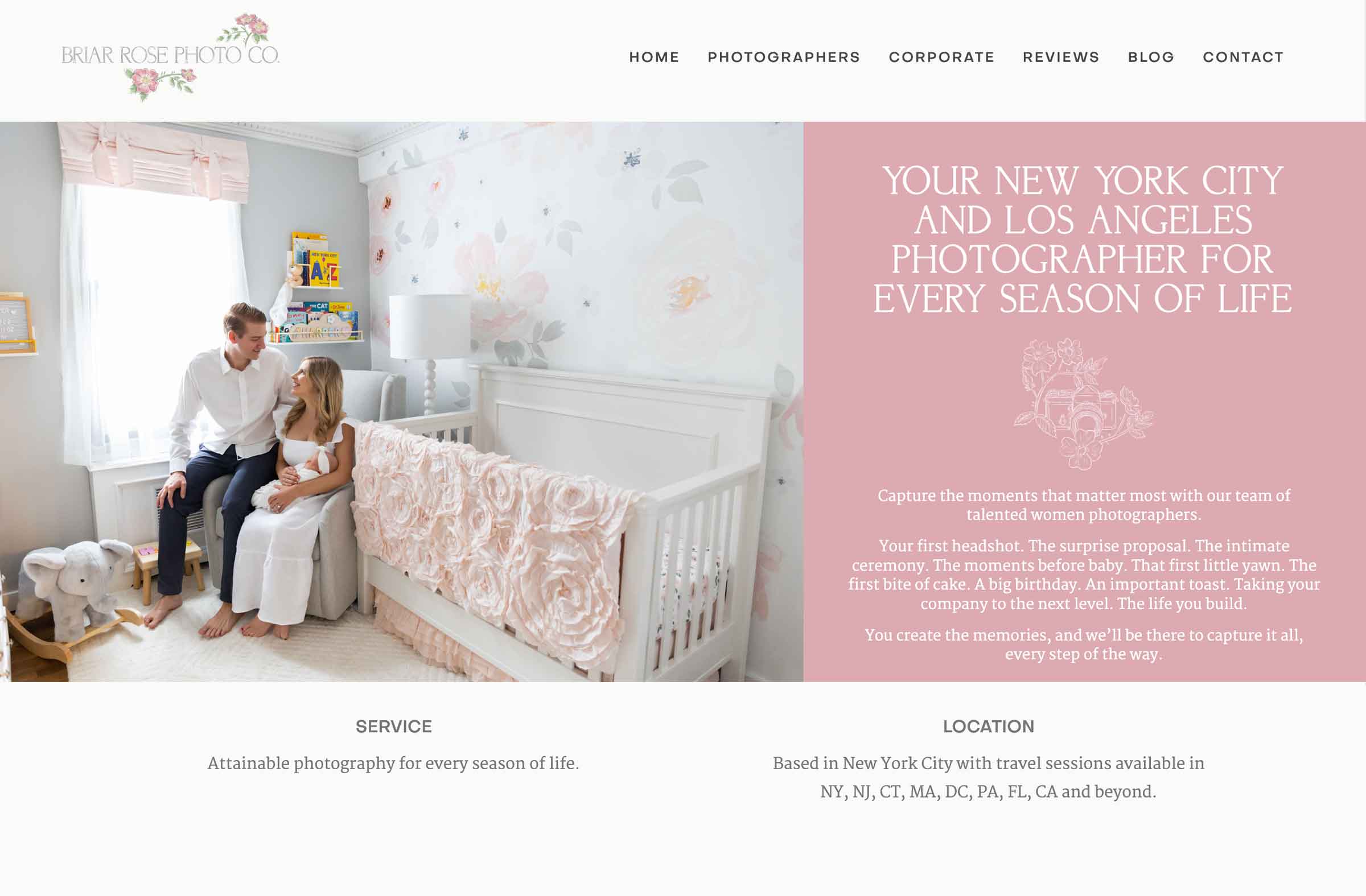 Briar Rose Photography website