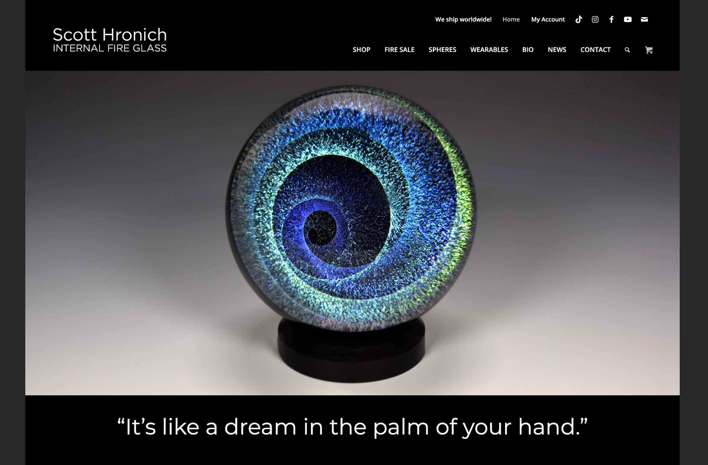 Internal Fire Glass website