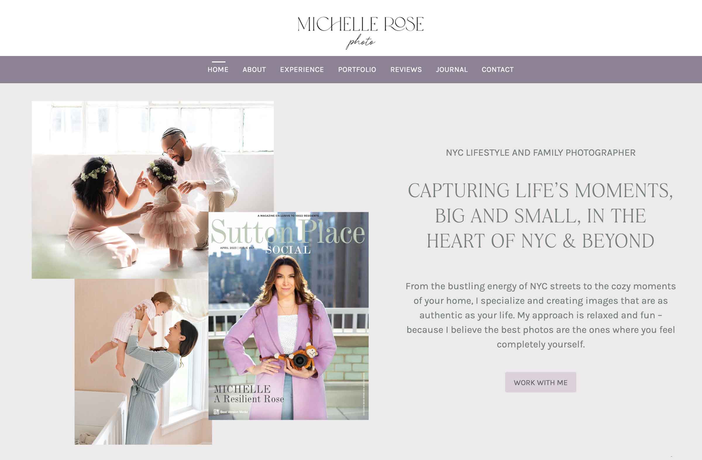 Michelle Rose Photography website